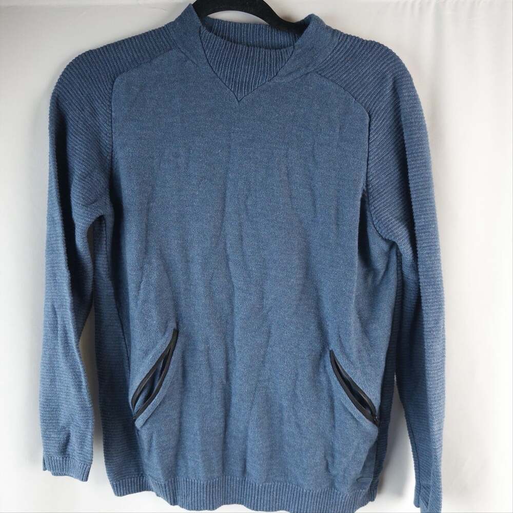 Zara Boys Sweater Size 13-14 cm 164 Blue Knitwear Zipped Pockets
